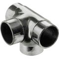 Lavi Industries Lavi Industries, Flush Tee Fitting, Side Outlet, for 2" Tubing, Satin Stainless Steel 44-735/2